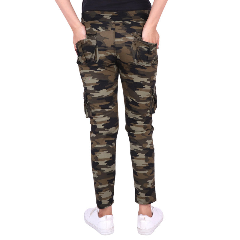 Spenca Dry Fit Stretchable Camouflage Six Pocket Lower Multicolor