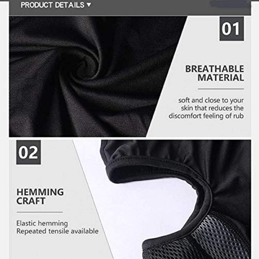 Spenca Cotton Helmet Full Face Mask Black One Size