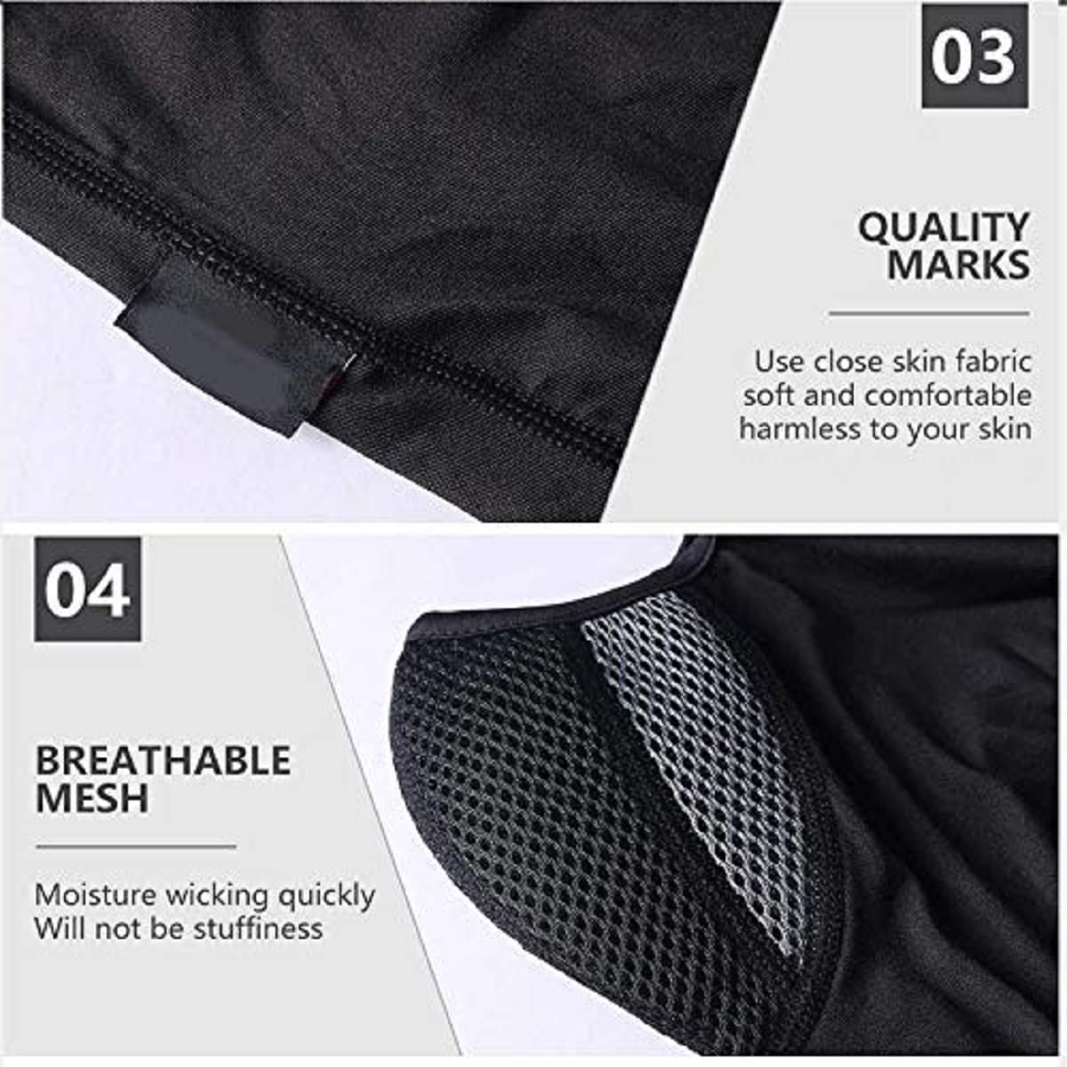 Spenca Cotton Helmet Full Face Mask Black One Size