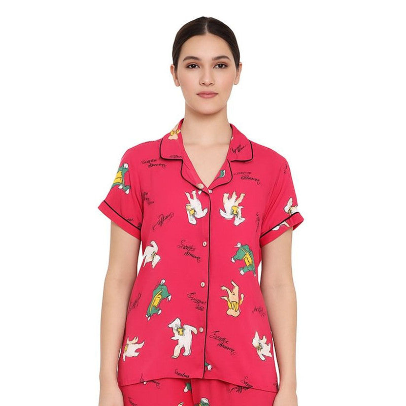 Spenca Rayon Women Front Open Night Suit Rani