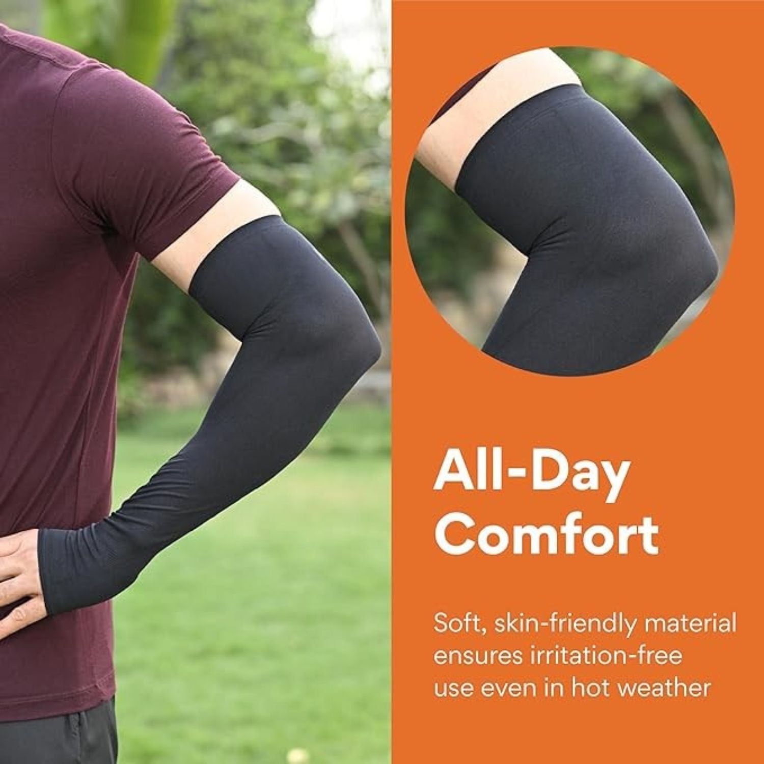 Lux Veto Unisex Cotton Reuseable Arm Shield Pack of 2 Asoorted Colors