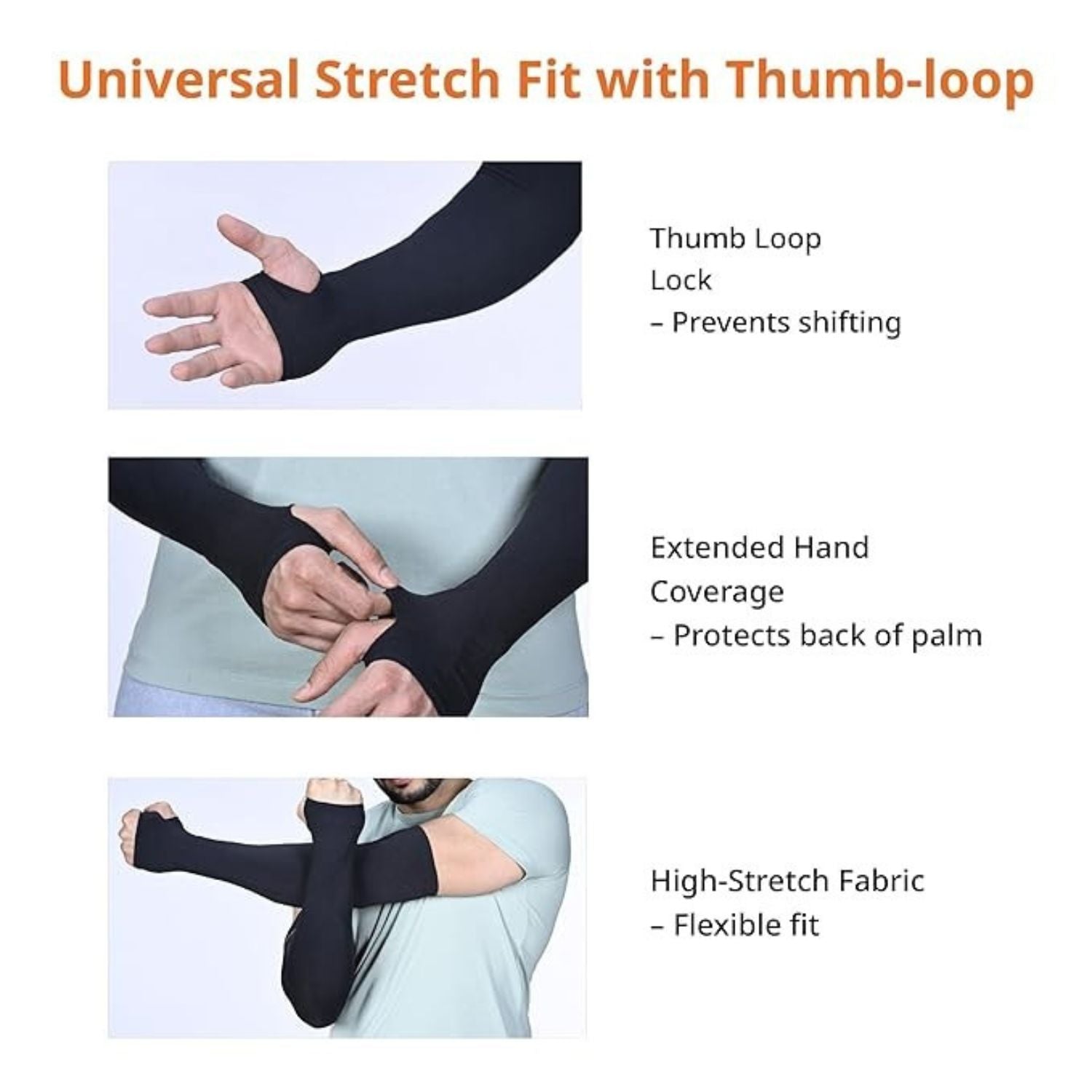 Lux Veto Unisex Cotton Reuseable Arm Shield Pack of 2 Asoorted Colors