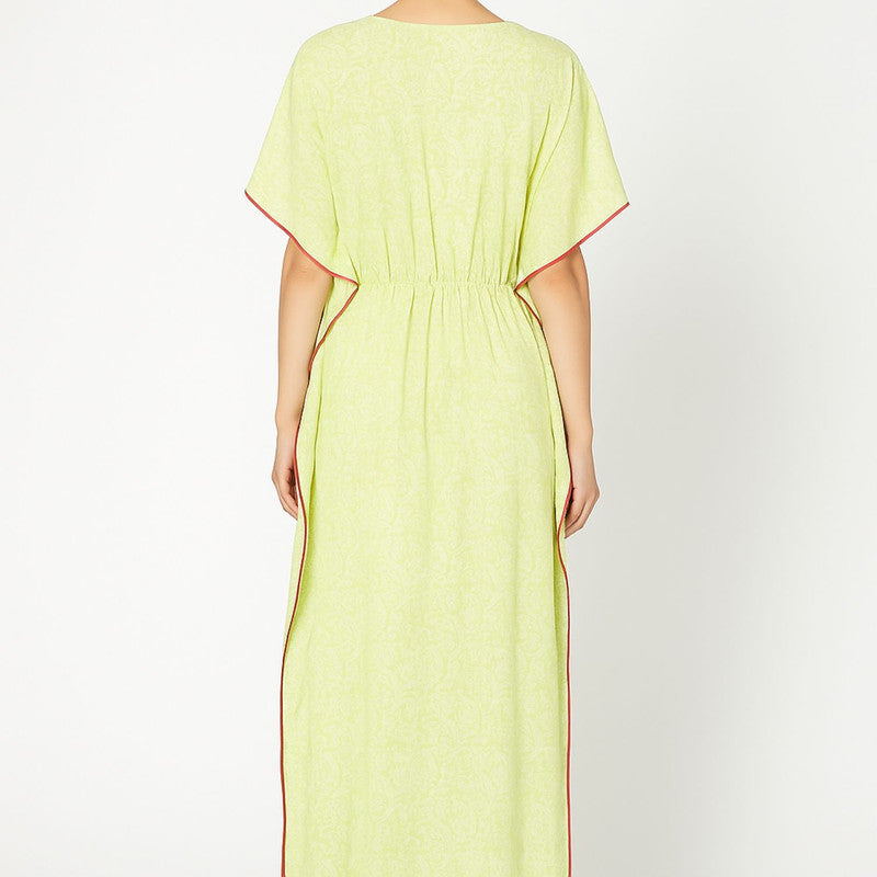 Spenca Rayon Cotton Printed Kaftan Nighty Gown