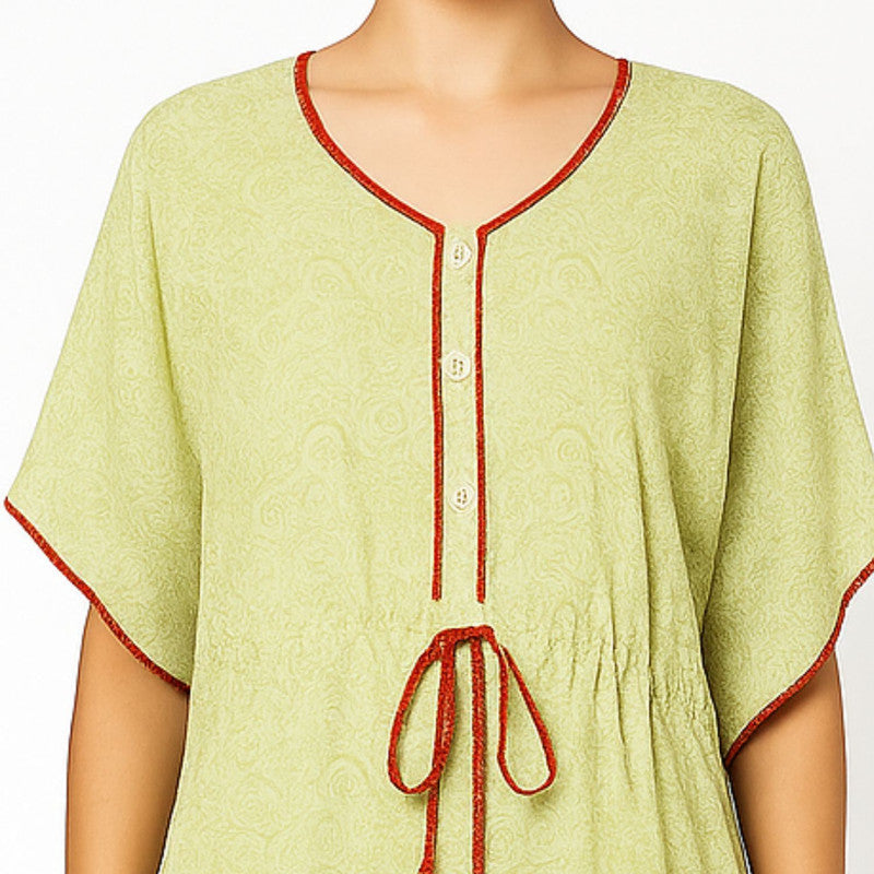 Spenca Rayon Cotton Printed Kaftan Nighty Gown