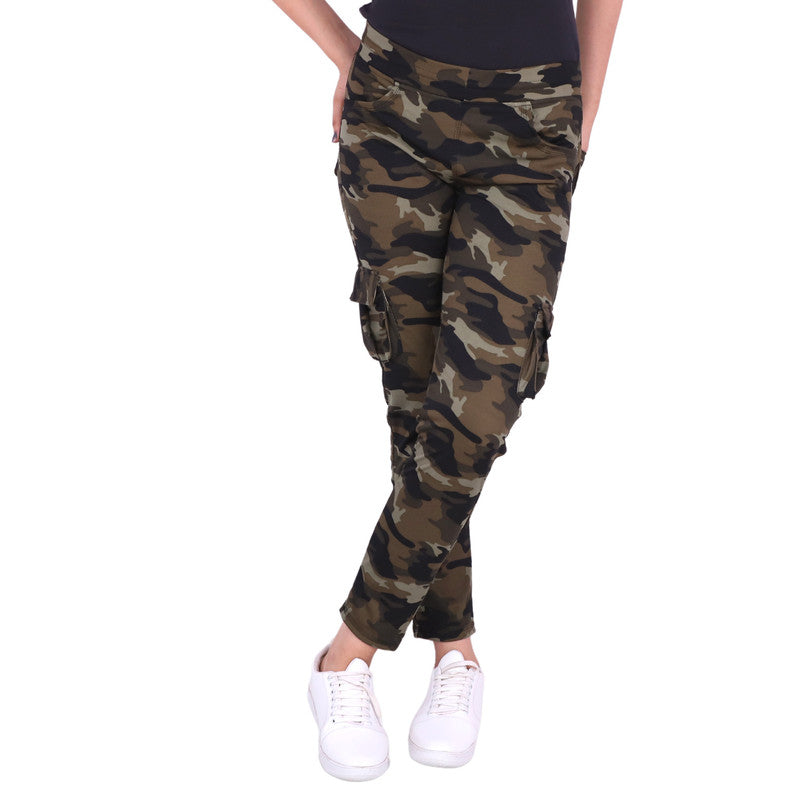 Spenca Dry Fit Stretchable Camouflage Six Pocket Lower Multicolor