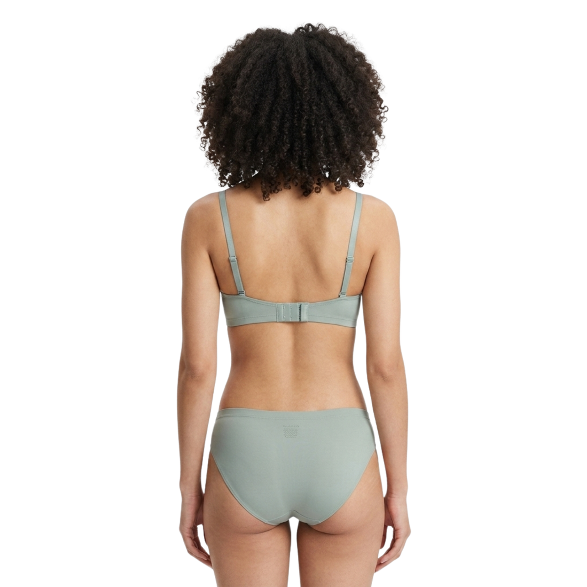 Alishan Stretchable Tactel Seamless, Non Padded "B" Cup Mid-Rise Lingerie Set