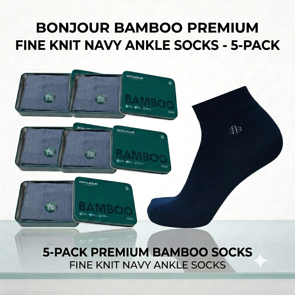 Bonjour Bamboo Organic Naturally Anti Bacterial Ankle Socks 23cm Combos Assorted Colors