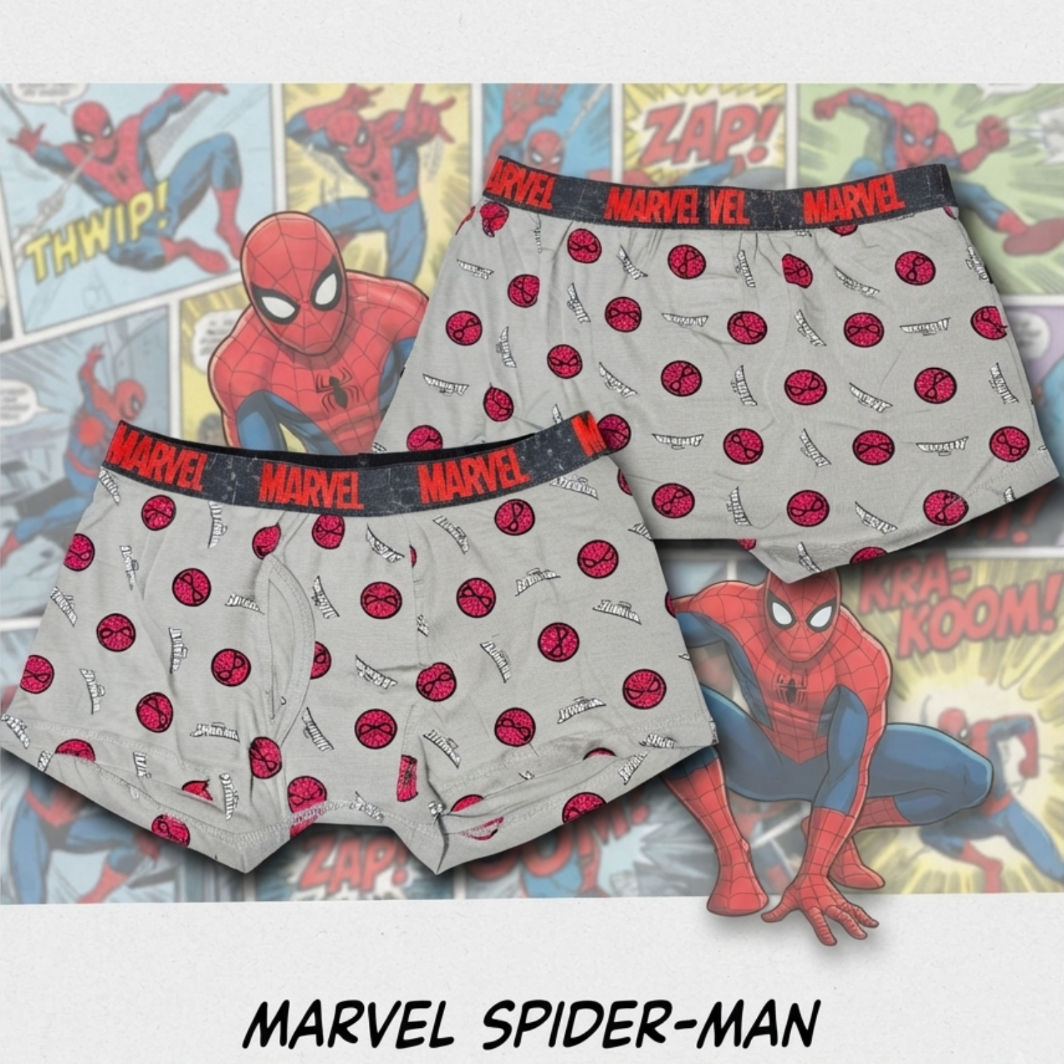 Sporto Marvel Printed Front Open Trunk For Kids Pack Of 4 Assorted Colors