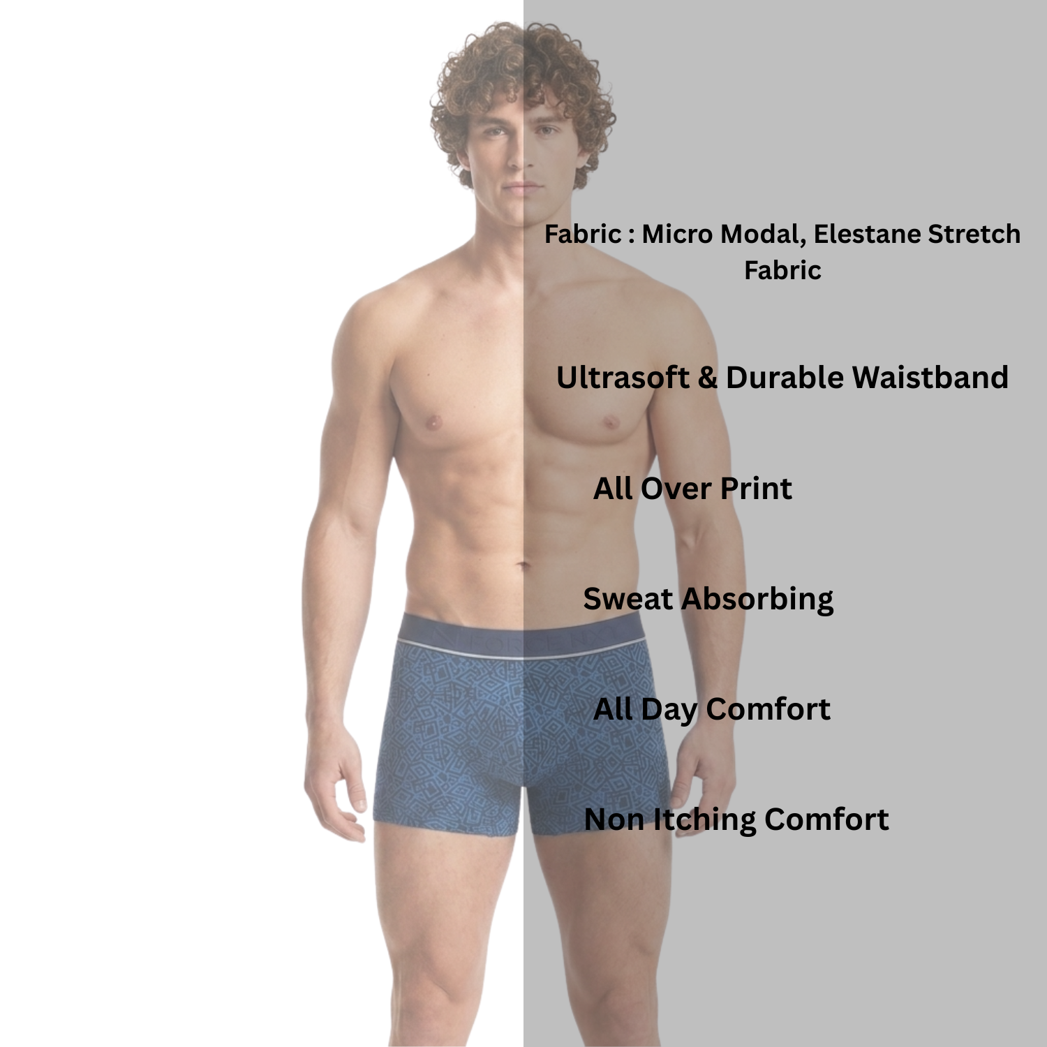 Force NXT Stretchable Micro Modal Printed Trunk Combos Assorted Colors
