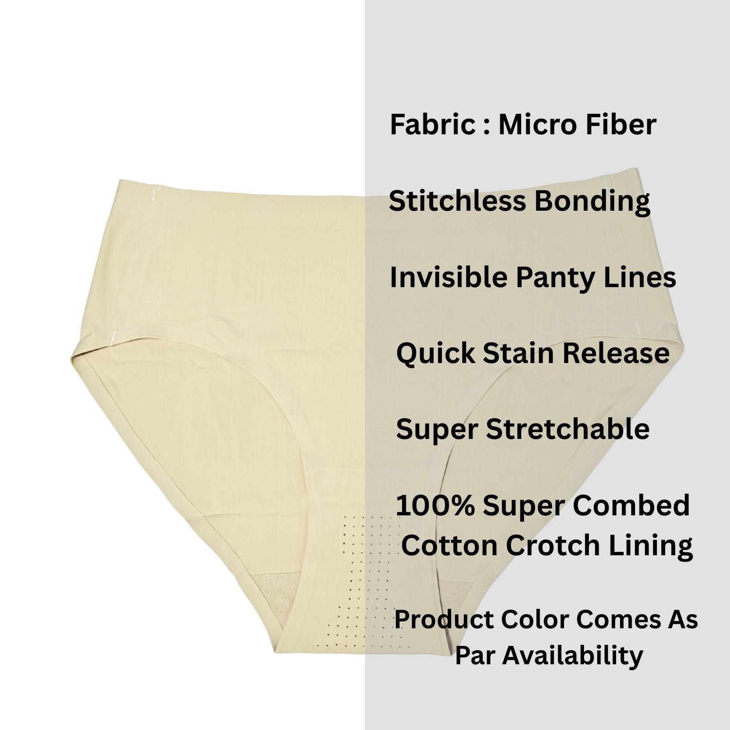 Neva Micro Fiber Tactel Seamless, Stitchless Hipster Panties Combos Assorted Colors