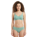 Alishan Stretchable Tactel Seamless, Non Padded "B" Cup Mid-Rise Lingerie Set