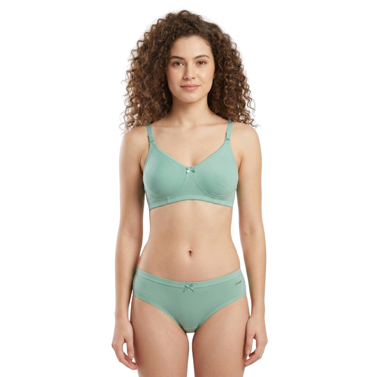Alishan Stretchable Tactel Seamless, Non Padded "B" Cup Mid-Rise Lingerie Set