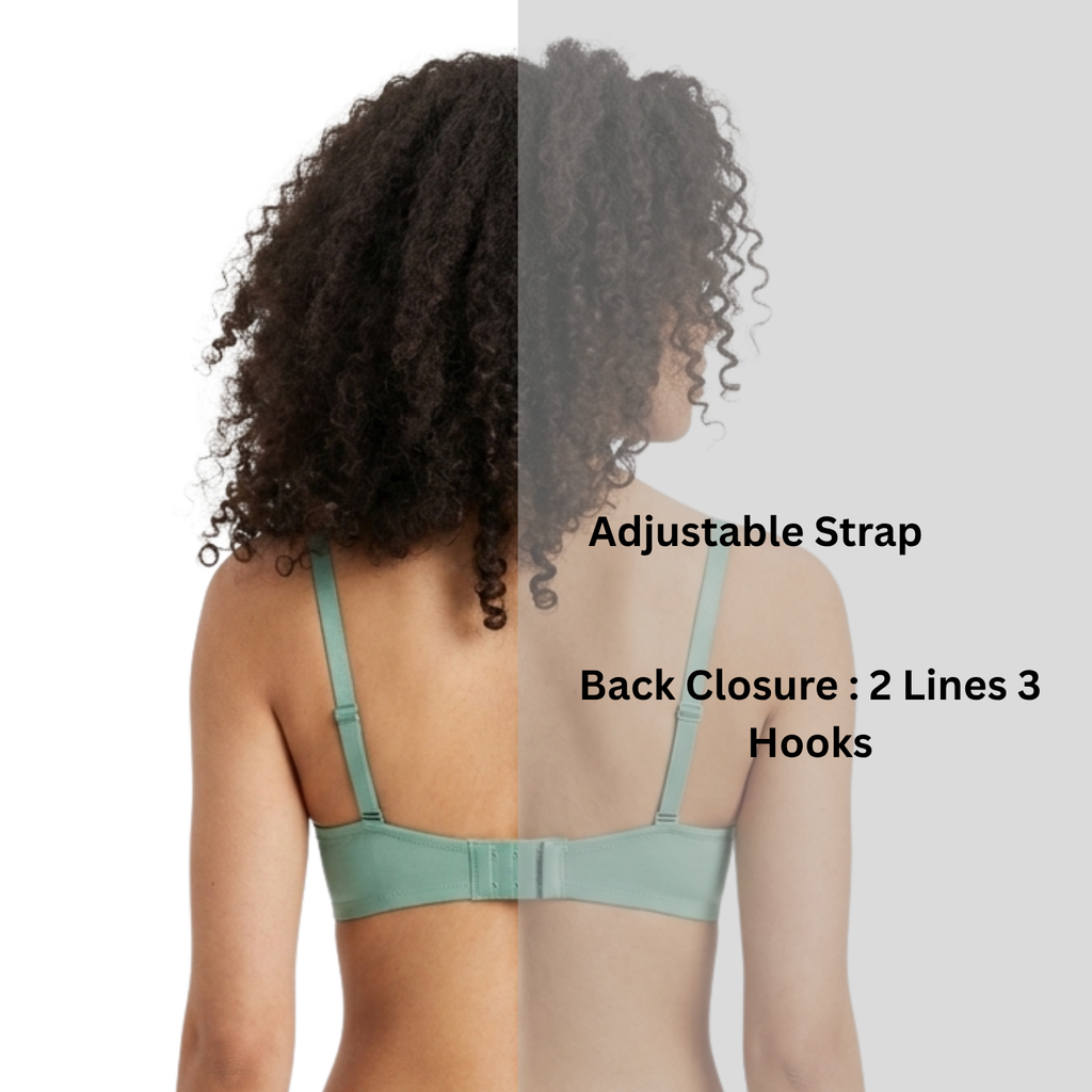 Alishan Stretchable Tactel Seamless, Non Padded "B" Cup Mid-Rise Lingerie Set