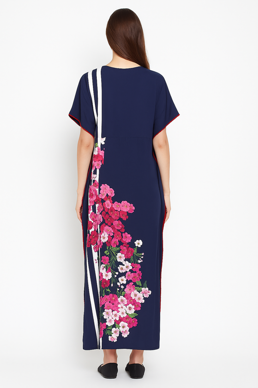 Spenca Rayon Cotton Printed Kaftan Nighty Gown