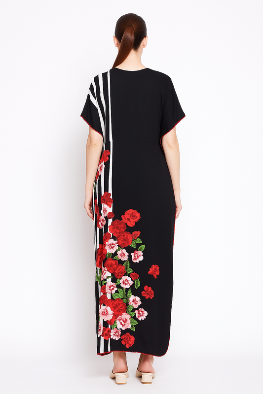 Spenca Rayon Cotton Printed Kaftan Nighty Gown