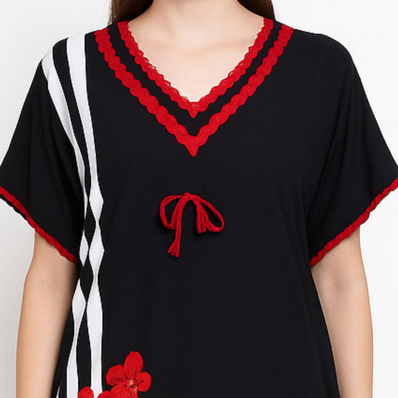 Spenca Rayon Cotton Printed Kaftan Nighty Gown