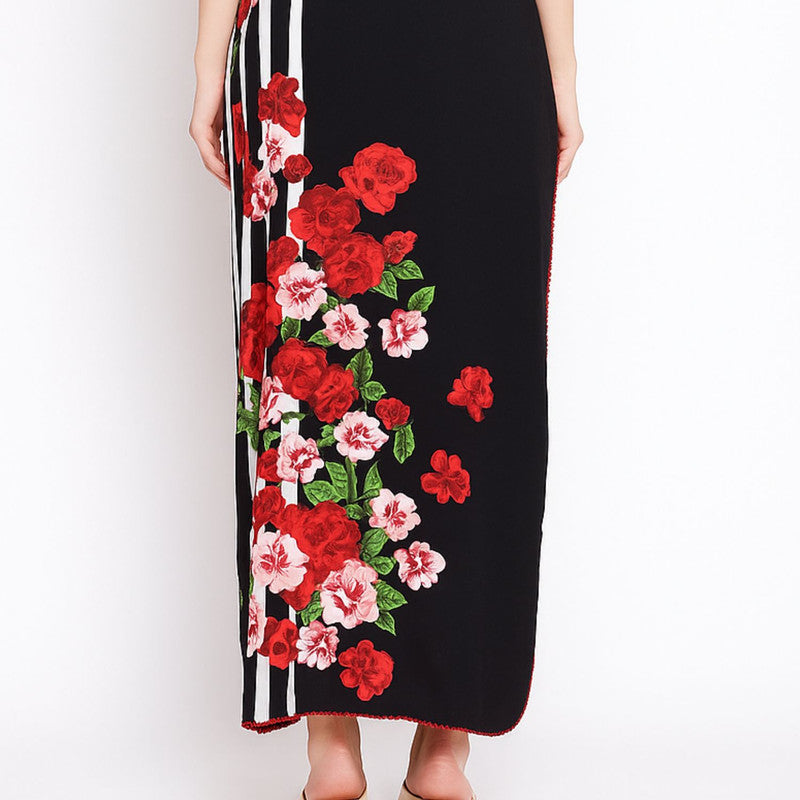 Spenca Rayon Cotton Printed Kaftan Nighty Gown