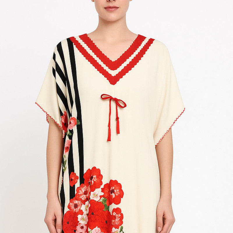 Spenca Rayon Cotton Printed Kaftan Nighty Gown