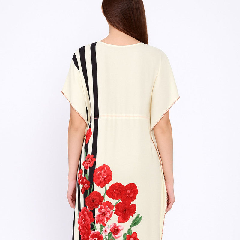 Spenca Rayon Cotton Printed Kaftan Nighty Gown